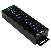 Hub Concentrador Industrial Usb 3.0 De 10 Puertos - Hub Con Proteccion De Descargas - Startech.Com Mod. St1030Usbm