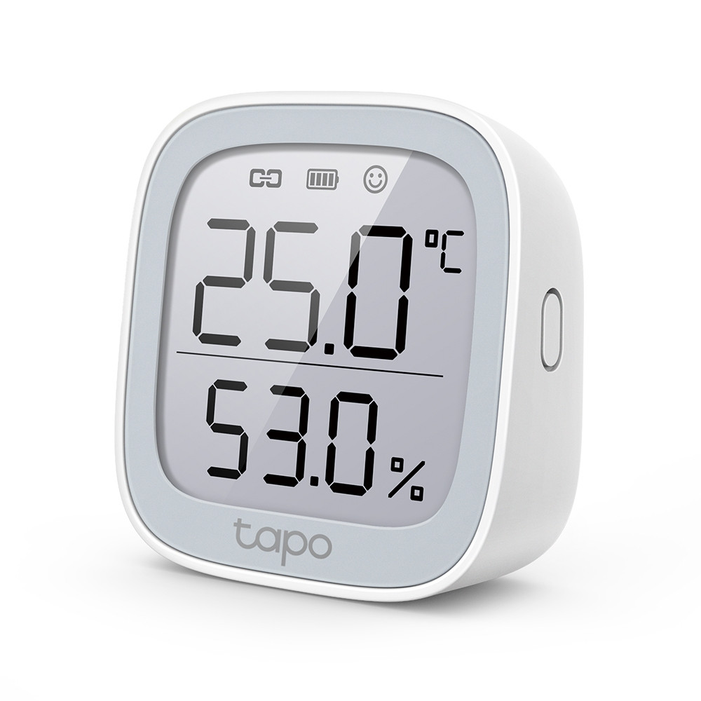 Sensor Inteligente Tp-Link Tapo T315 Sensor Temperatura Y Humedad Pantalla 2,78243 De Tinta Electronica Bateria Larga Duracion Hasta 2 Años Sensor Alta Precision Se Requiere Tapo Hub