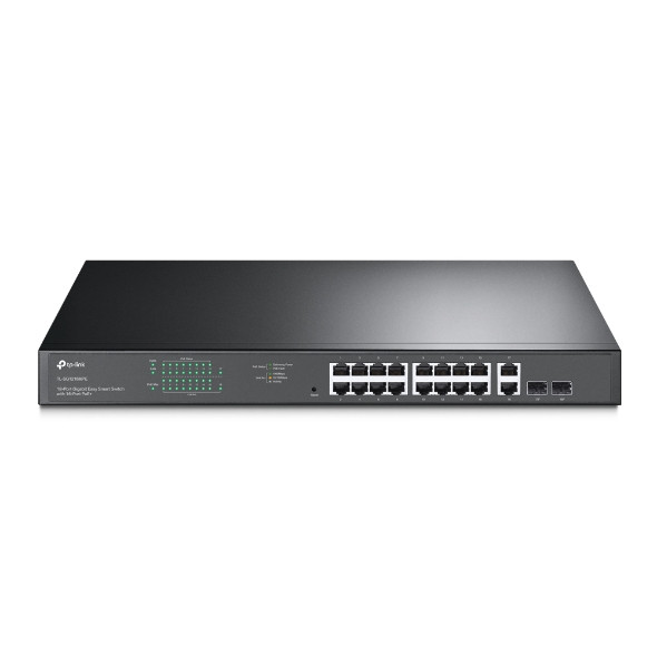 Switch |Tp-Link | Tl-Sg1218Mpe | 16 Puertos Rj45 Gigabit 10/100/1000 Mbps Poe Con 2 Puertos Rj45 Gigabit Y 2 Ranuras Sfp Gigabit Combo |  Administrable | Para Rack 19 Pulgadas