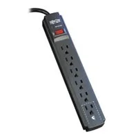 Supresor De Picos Protec It Tripp-Lite Tlp606B C/ 6 Contactos, Cable 1.83 M 6 Pies, 790 Joules, Led De Diagnostico, Gabinete En Negro.
