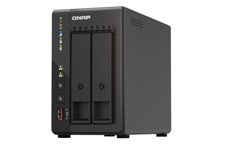 Nas Qnap Ts-253E-8G / 2 Bahias / Torre / Intel Celeron 4Nucleos 2.6Ghz / 8Gb Ram Ddr4 / Lan 2,5Gbe2 / Wake On Lan / Hdmi2 / Usb 3.22 / Usb 2.0 2 / Soporta M.2 22802 / No Incluye Discos