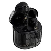 Audifonos Inalambricos Tws Backdrop Transparentes/10M / Tactil Color Negro