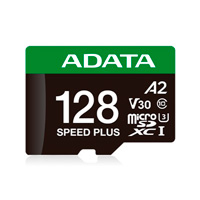 MEMORIA ADATA MICROSDXC SPEED PLUS 128GB CL10 CON ADAPTADOR UD128GUI3V30A2SP-RA1