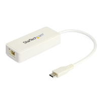 Adaptador De Red Ethernet Usb-C Con Puerto Usb A - Adaptador De Red Nic Ethernet Rj45 Usb Tipo C Usb 3.0/Usb 3.1 Blanco - Startech.Com Mod. Us1Gc301Auw