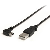 Cable De 1.8 Metros Mini Usb A Usb-A Acodado A La Derecha - Cable Adaptador De Mini Usb-B A Usb-A - Negro - Startech.Com Mod. Usb2Habm6Ra