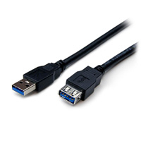 Cable De 1.8M De Extension Alargador Pasivo Usb 3.0 Superspeed - Macho A Hembra Usb A - Extensor - Negro - Startech.Com Mod. Usb3Sext6Bk