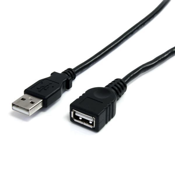 Cable De 0.9M De Extensin Usb 2.0 De Alta Velocidad Hi Speed - Macho A Hembra Usb A - Extensor - Negro - Startech.Com Mod. Usbextaa3Bk