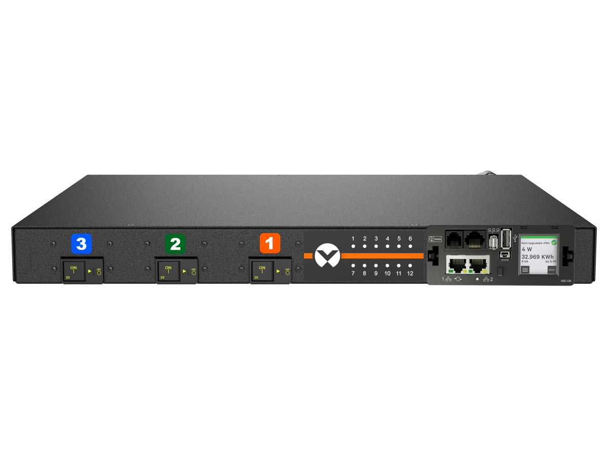 MPN-VP6N31A2-featured Rpdu, Monitoreo A Nivel De Toma (Ec), 30 A, 120/208 V Wye, 8,6 Kw, Montaje Horizontal, (12) Tomas Combinadas C13/C19, Cable De Alimentación De 3 M (10 Pies) Con Conector L21-30P, Color Negro. - Imagen 1