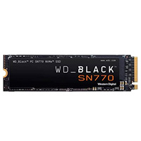 Unidad De Estado Solido Ssd Interno Wd Black Sn770 500Gb M.2 2280 Nvme Pcie Gen4 Lect.5000Mb/S Escrit.4000Mb/S Tbw300 Wds500G3X0E