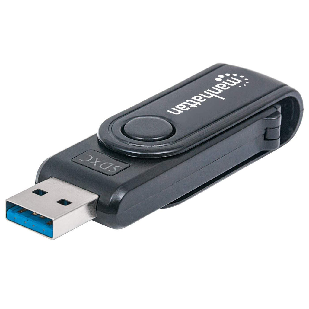 Mini Lector Manhattan Grabador Externo de Tarjetas USB 3.0 Súper Velocidad 24 en 1 Portátil