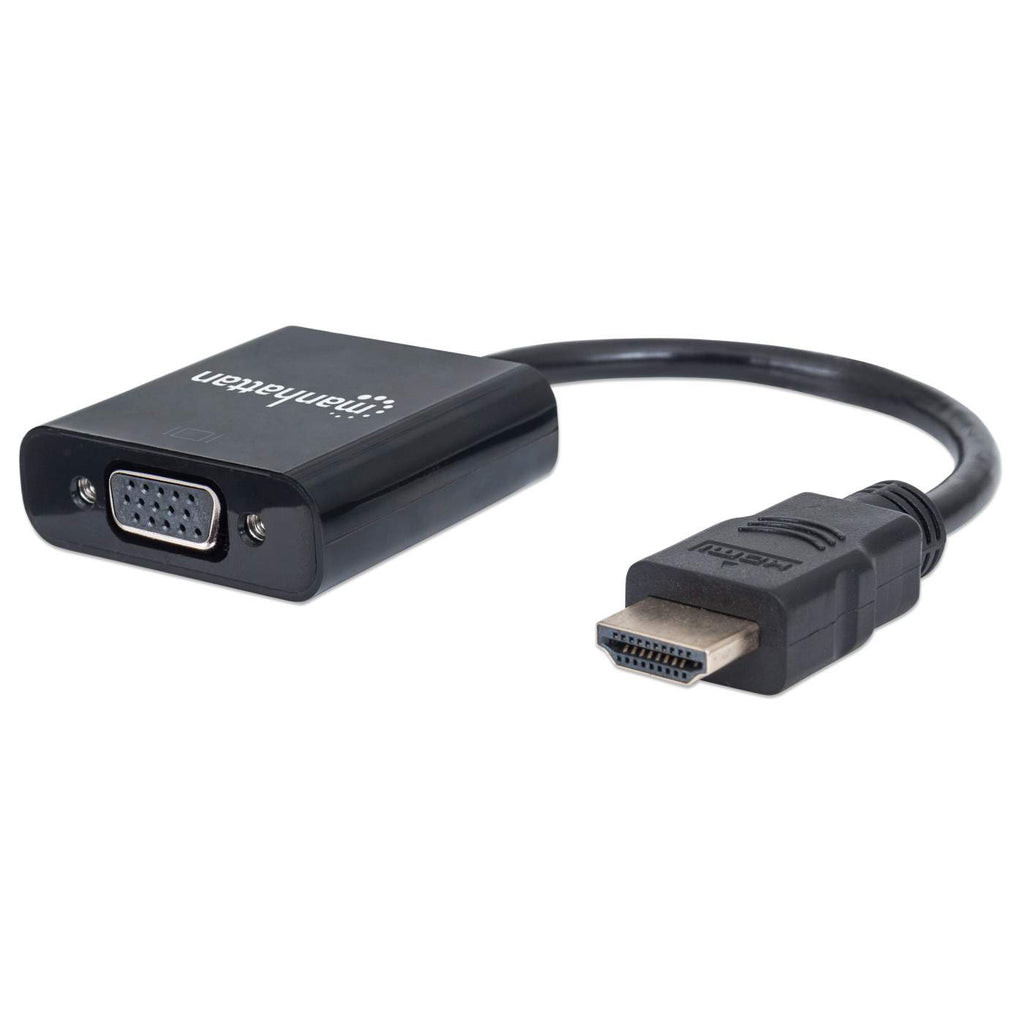 SKU-151436-featured Convertidor Video Manhattan HDMI a VGA Color Negro - Imagen 1