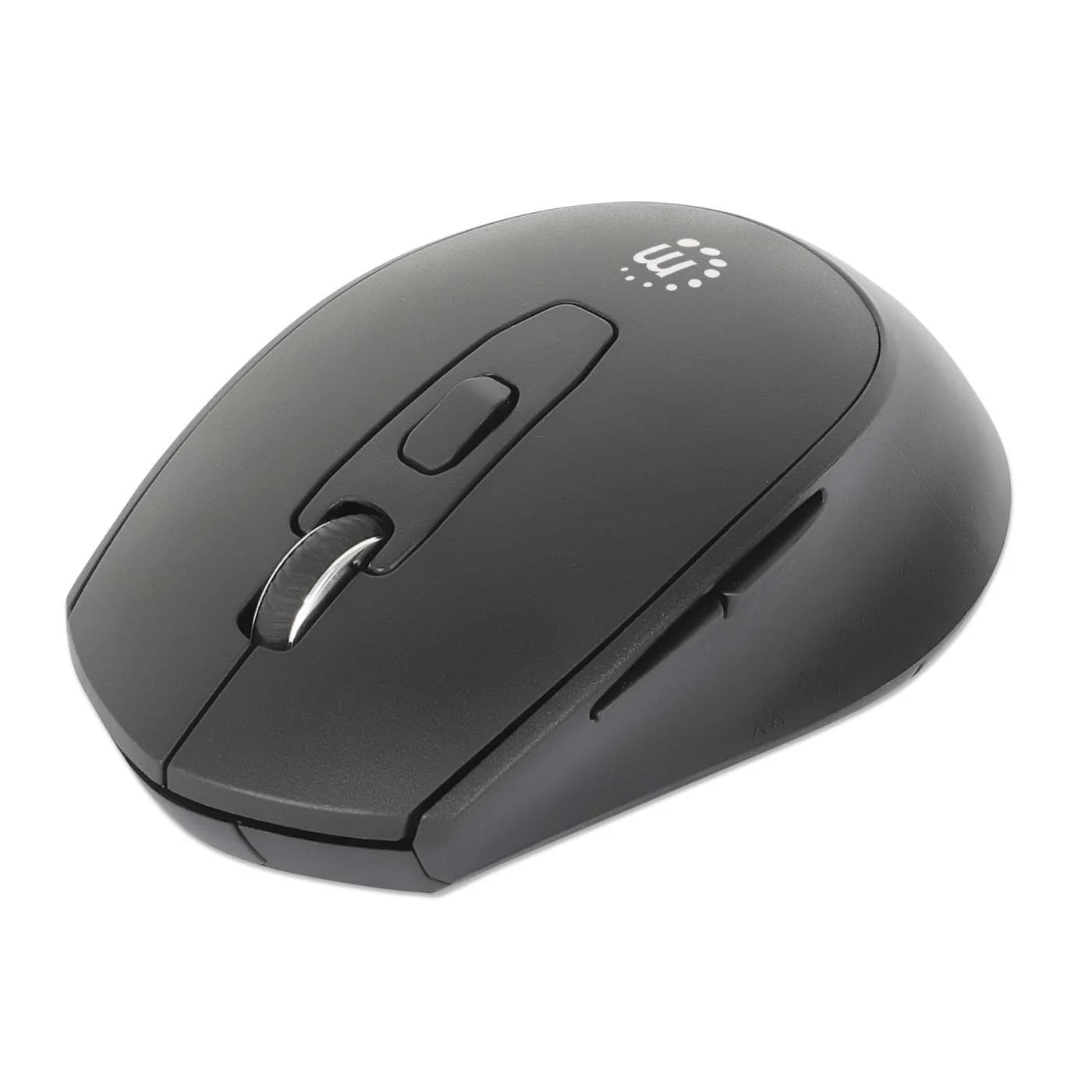 Mouse Manhattan Optico Inalambrico 6 botones 2.4G Negro