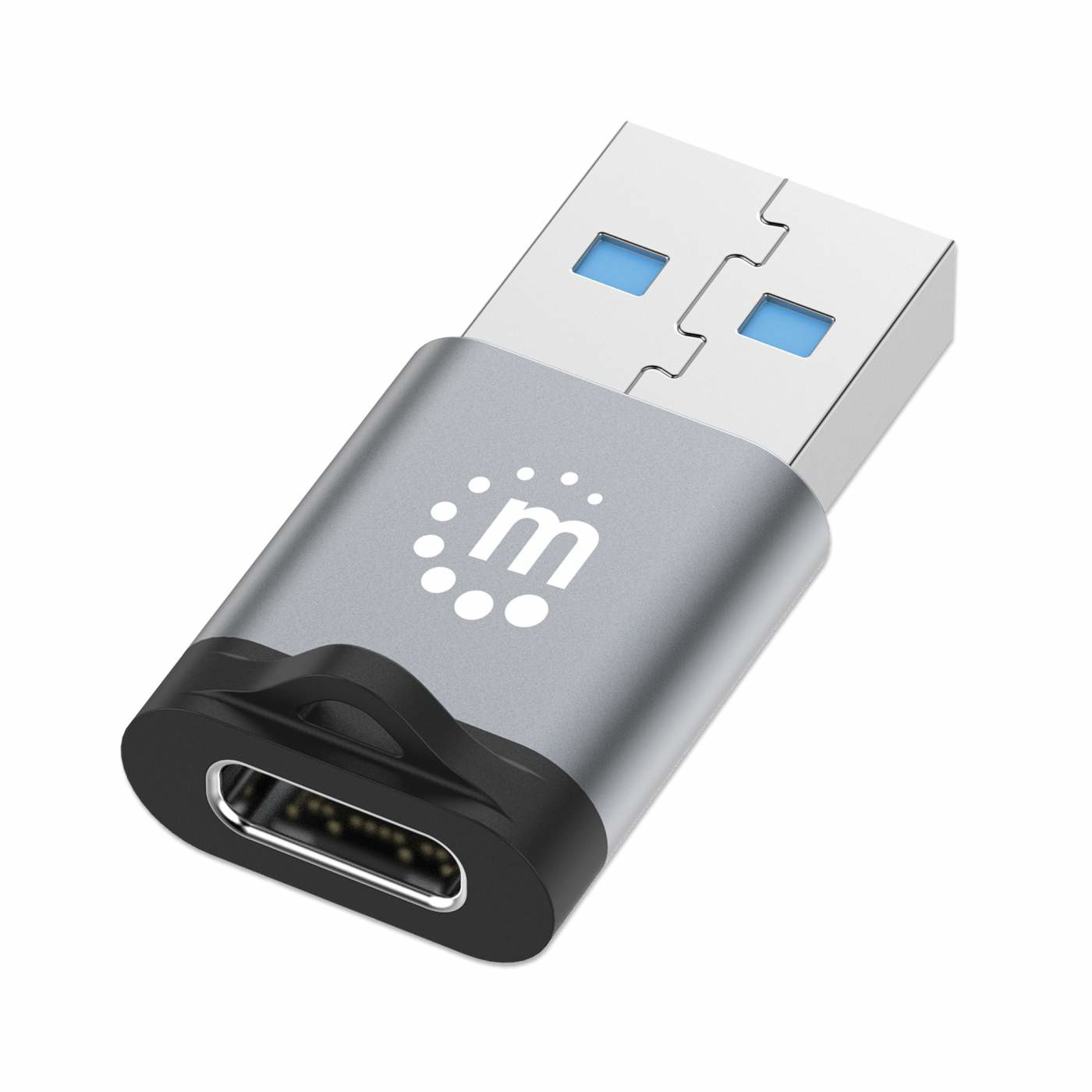 Adaptador USB-C V3.2 Gen1 AM-CH 5Gbps 3A Aluminio Gris Espacial/Negro