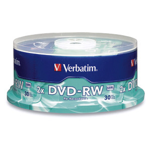 DVD-RW VERBATIM 4.7GB 4X 120 minutos W/Tray Spindle C/30