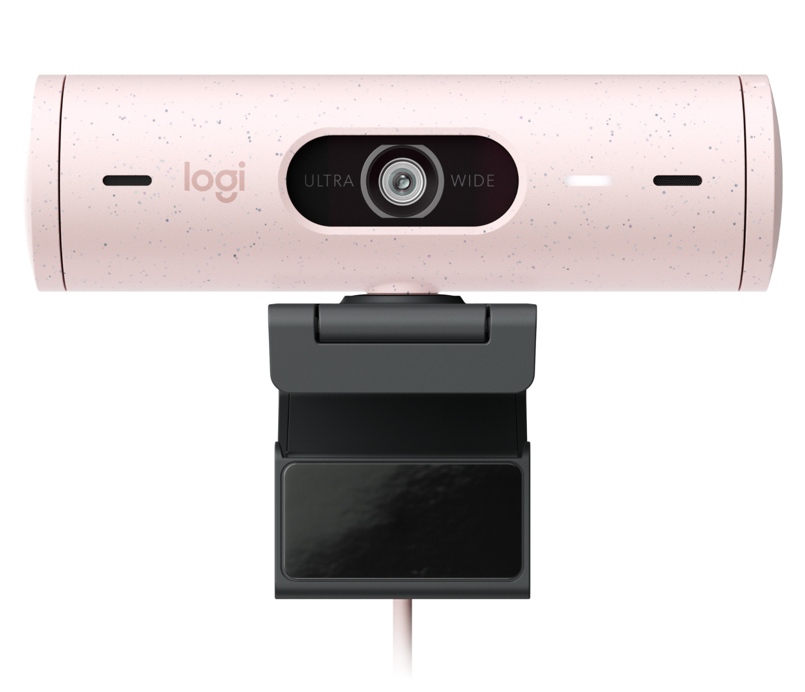 Cámara Web Logitech Brio 500 FHD Resolución 1080p Corrección Iluminación Encuadre Automático Color Rosa