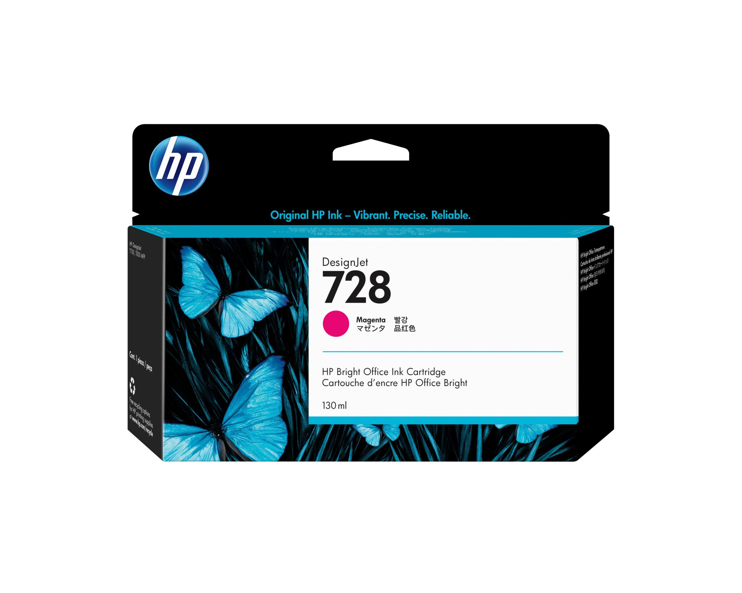 Tinta HP LF 728 DesignJet Magenta 130ML