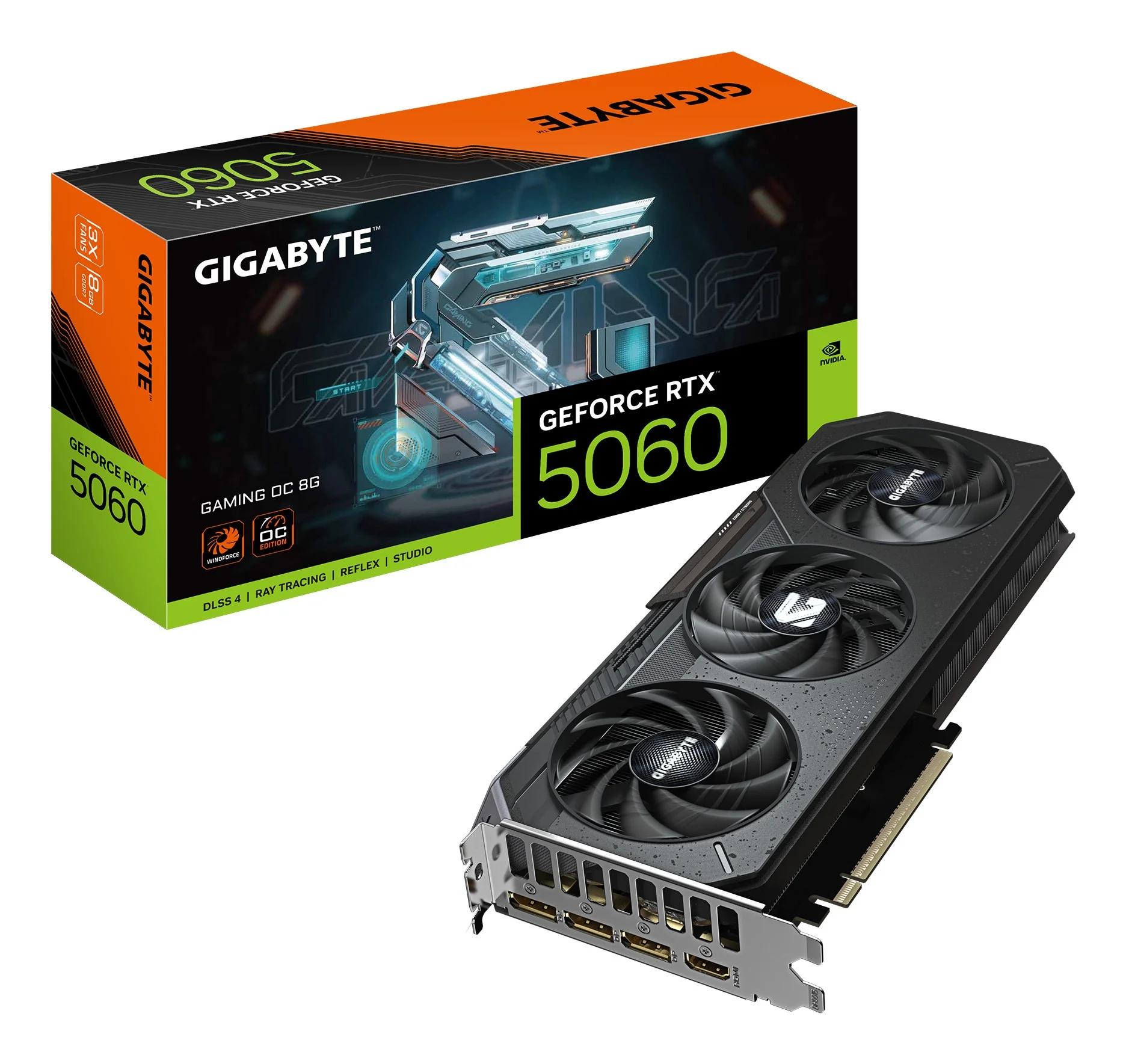 Tarjeta de Video Gigabyte NVIDIA GeForce RTX 5060 GAMING OC 8G 8GB 128-bit GDDR7 PCI Express 5.0