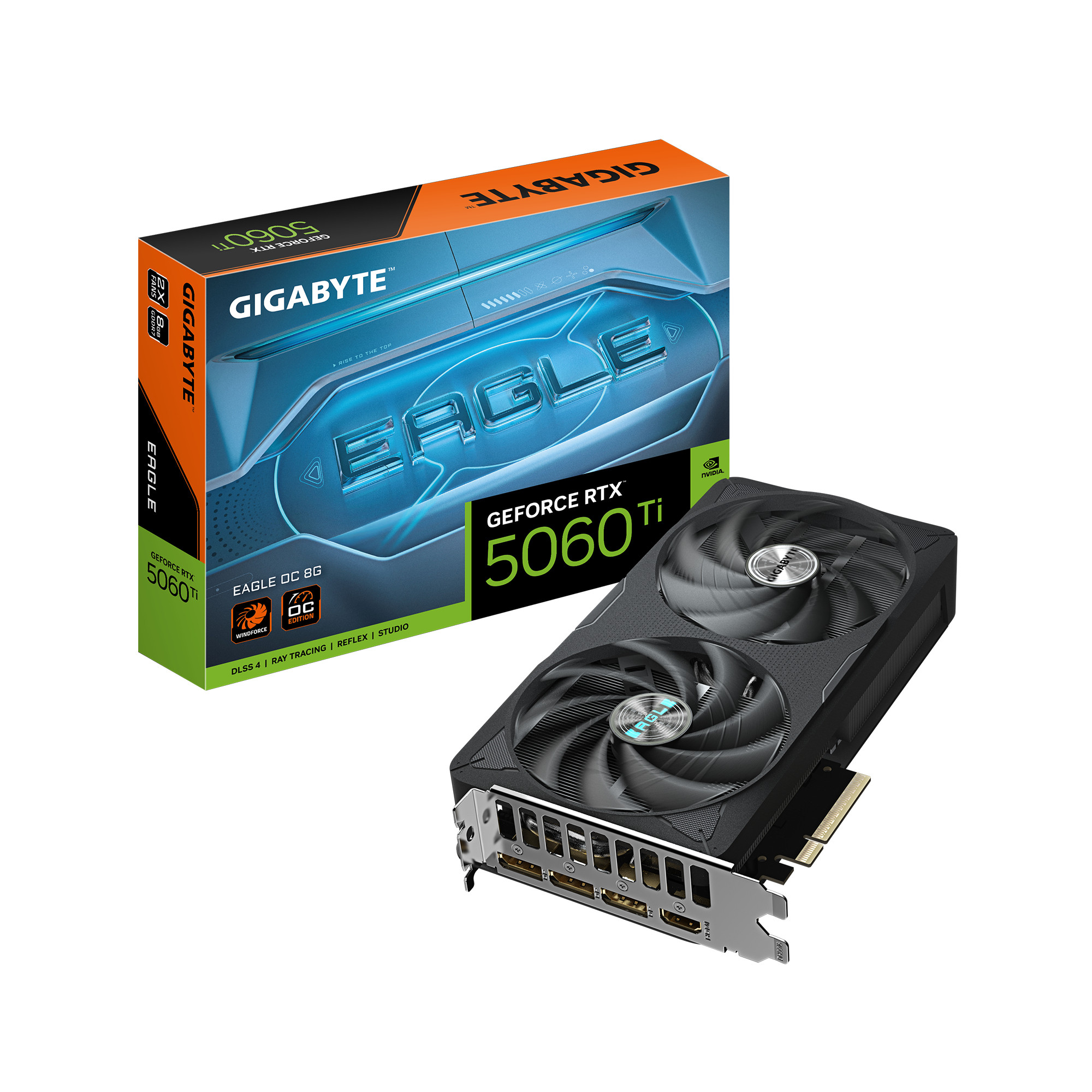 Tarjeta de Video Gigabyte NVIDIA GeForce RTX 5060 Ti EAGLE OC 8GB 128-bit GDDR7 PCI Express x16 5.0