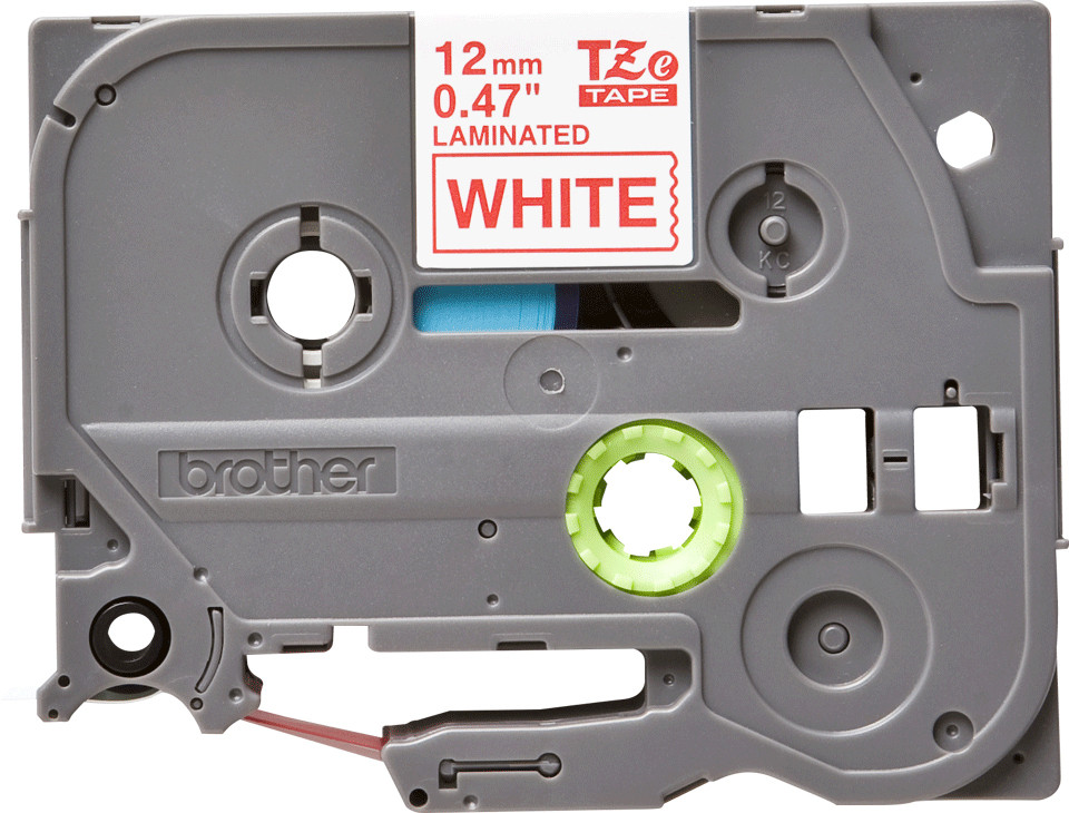 SKU-TZE232G-featured Cinta Laminada Brother Estandar Texto rojo sobre cinta blanca de 12mm x 8m - Imagen 1