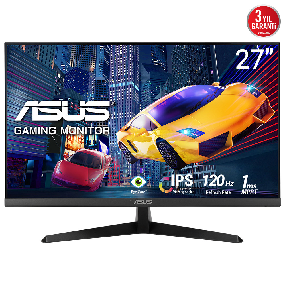 Monitor Asus 27" Led VY279HGR Eye Care 1920x1080 120Hz 1ms IPS HDMI/VGA Adaptative Sync